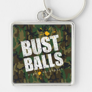 Paintball Bust Balls (camo) Sleutelhanger