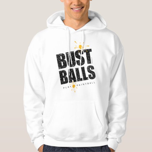 Paintball Bust Balls Hoodie (Voorkant)
