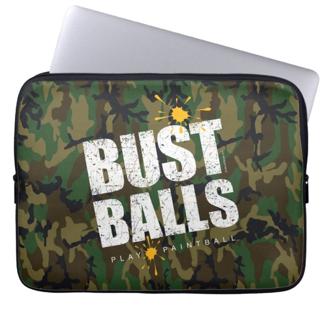 Paintball Bust Balls Laptop Sleeve (Voorkant)