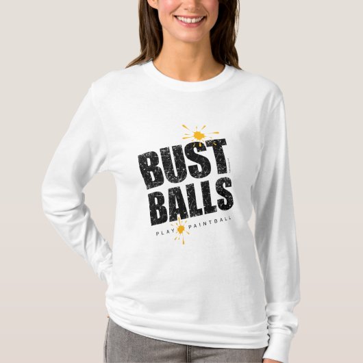 Paintball Bust Balls T-shirt (Voorkant)