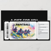 Paintball Cadeaubon Kaart (Voorkant / Achterkant)