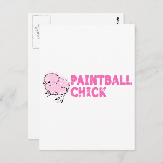 Paintball Chick Briefkaart (Voorkant / Achterkant)