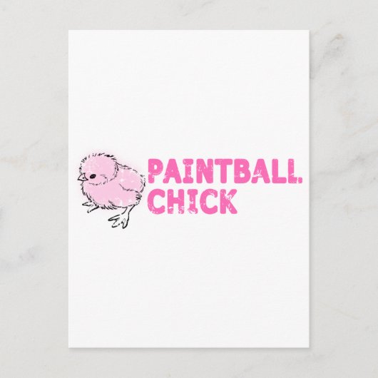 Paintball Chick Briefkaart (Voorkant)