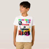 Paintball Colorful Matching Birthday Boy T-shirt (Voorkant volledig)