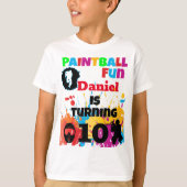 Paintball Colorful Matching Birthday Boy T-shirt (Voorkant)