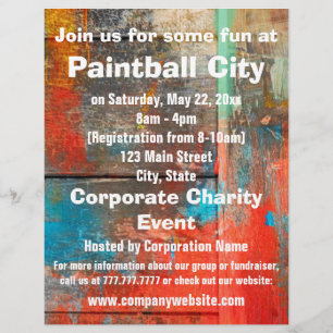 Paintball Corporate Event of Fundraiser Flyer