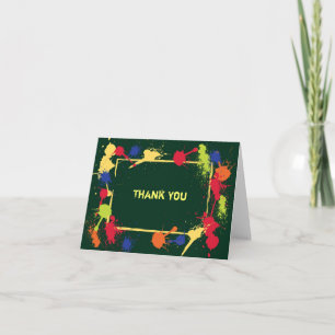 Paintball dankt u kaardt bedankkaart