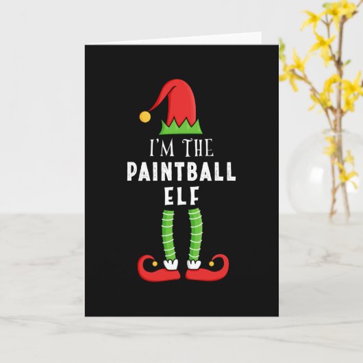 Paintball Elf-kerstcadeau Kaart (Gele Bloem)