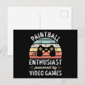 Paintball Enthusiast met videogames Briefkaart (Voorkant / Achterkant)
