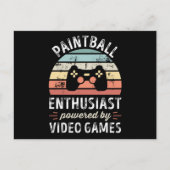 Paintball Enthusiast met videogames Briefkaart (Voorkant)