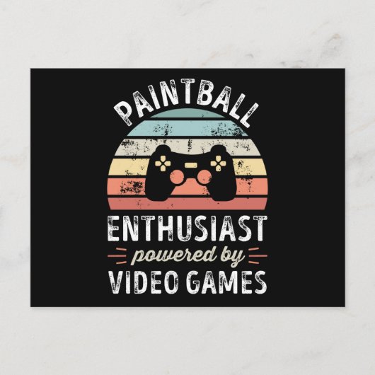 Paintball Enthusiast met videogames Briefkaart (Voorkant)