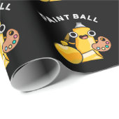 Paintball Funny Paint Pun Dark BG Cadeaupapier (Rol Hoek)