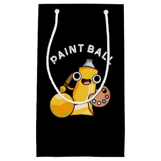 Paintball Funny Paint Pun Dark BG Klein Cadeauzakje (Voorkant)