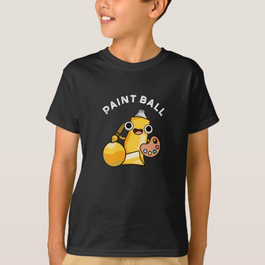 Paintball Funny Paint Pun Dark BG T-shirt (Voorkant)