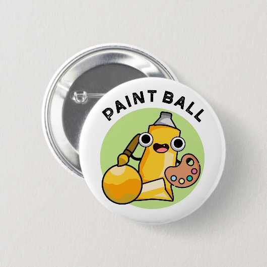 Paintball Funny Paint Pun Ronde Button 5,7 Cm (Voorkant /achterkant)