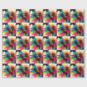 Paintball Gamer Kleurrijk Ontwerp Cadeaupapier (Vlak)