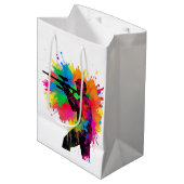 Paintball Gamer Kleurrijk Ontwerp Medium Cadeauzakje (Voorkant Gekanteld)