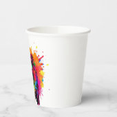 Paintball Gamer Kleurrijk Ontwerp Papieren Bekers (Links)