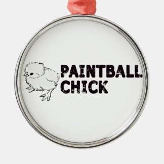 Paintball Girl Metalen Ornament