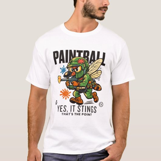 Paintball: het doet pijn, dat is het doel t-shirt (Voorkant)