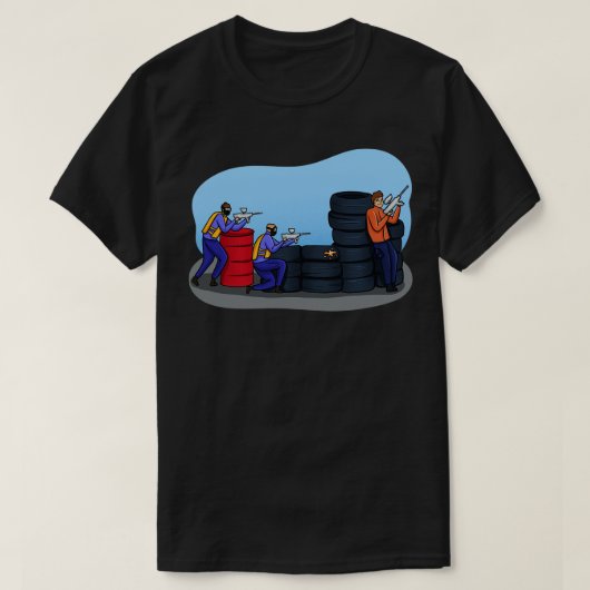 Paintball illustratie t-shirt (Design voorkant)