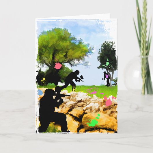 Paintball in de Lente Kaart (Voorkant)