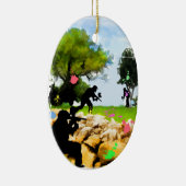 Paintball in de lente keramisch ornament (Rechts)