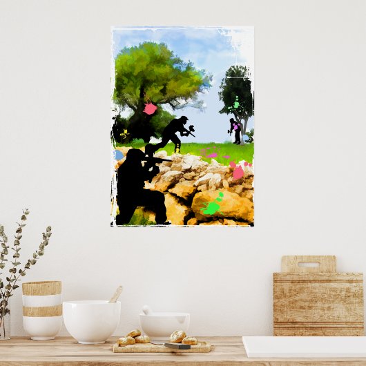 Paintball in de lente poster (Keuken)