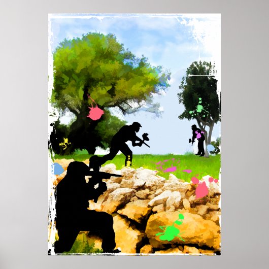 Paintball in de lente poster (Voorkant)
