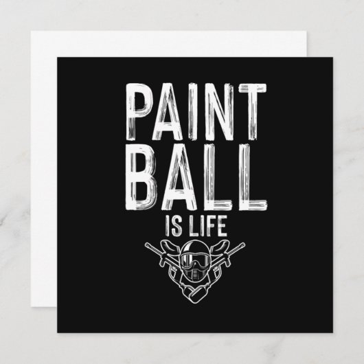 Paintball Is Leven Paintball Speler Marker Cadeau Kaart (Voorkant / Achterkant)