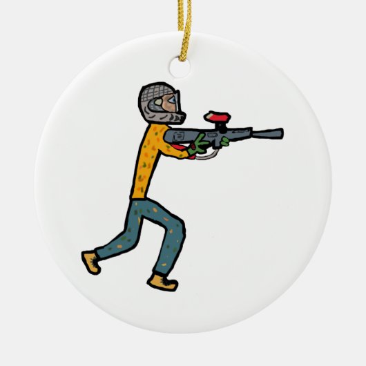 Paintball Keramisch Ornament (Voorkant)