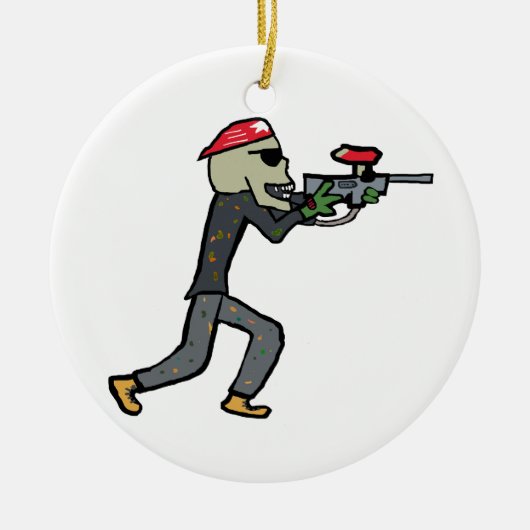 Paintball Keramisch Ornament (Voorkant)