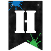 Paintball Kinder Happy Birthday Vlaggetjes (Tweede vlag)