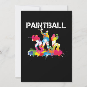 Paintball Kleur Splat Paintball Speler Cadeau Kaart
