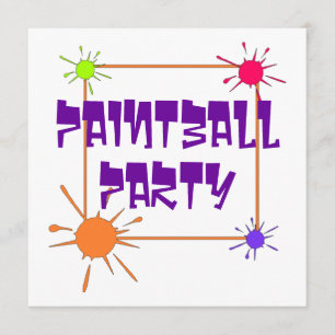 PAINTBALL KRIJGEN-SATHER PARTIJ INVITATION INVITE KAART