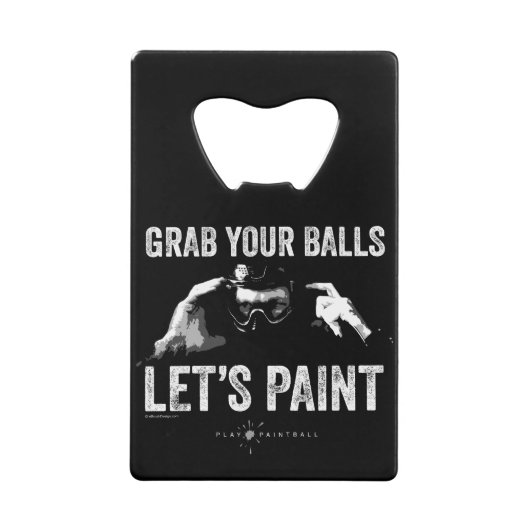 Paintball Let's Paint Creditkaart Flessenopener (Voorkant)