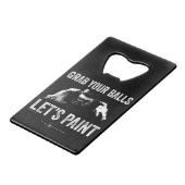 Paintball Let's Paint Creditkaart Flessenopener (Achterkant Gekanteld)