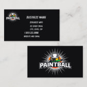 Paintball Logo Game Player Pop Art Graphic Visitekaartje (Voorkant / Achterkant)
