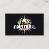 Paintball Logo Game Player Pop Art Graphic Visitekaartje (Achterkant)