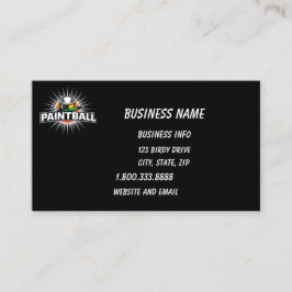 Paintball Logo Game Player Pop Art Graphic Visitekaartje