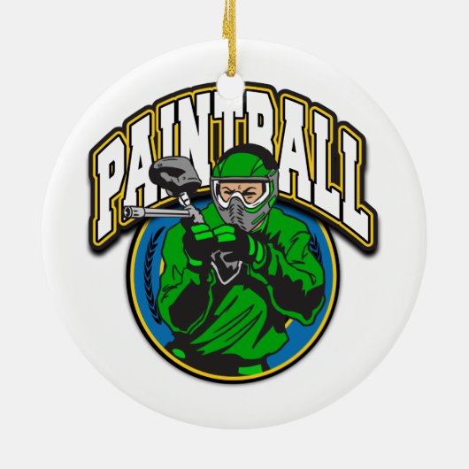 Paintball Logo Keramisch Ornament (Achterkant)