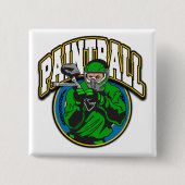 Paintball Logo Vierkante Button 5,1 Cm (Voorkant)