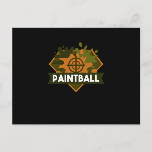 Paintball Militair Doel Paintball Marker Cadeau Briefkaart (Voorkant)