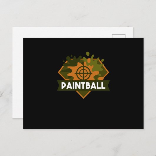Paintball: Militaire doelwit Paintball Marker Gift Briefkaart (Voorkant / Achterkant)