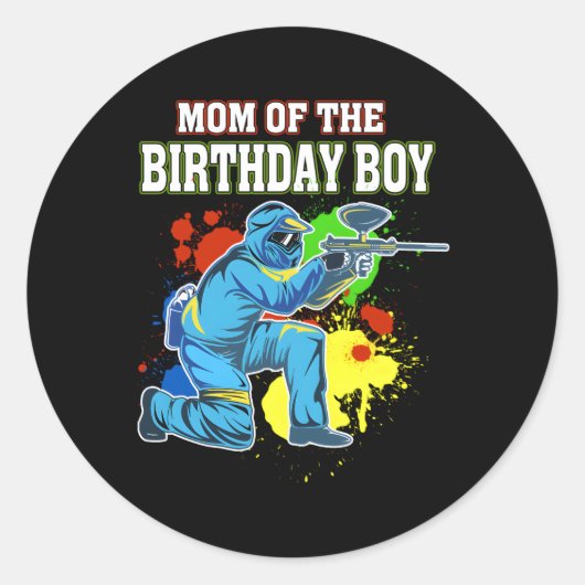 Paintball Moeder van de Py Paintball Ronde Sticker (Voorkant)