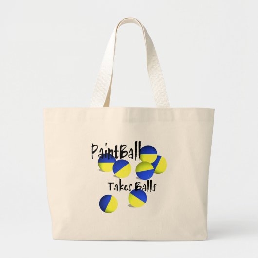 Paintball neemt een kogel door grote tote bag (Voorkant)
