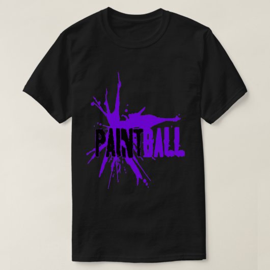Paintball neon paars blk t-shirt (Design voorkant)