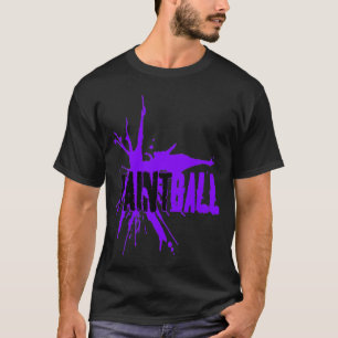 Paintball neon paars blk t-shirt
