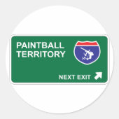 Paintball Next Exit Ronde Sticker (Voorkant)