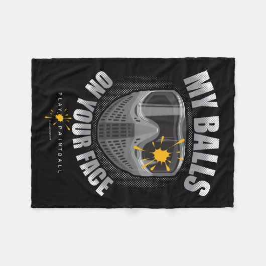 Paintball op je gezicht fleece deken (Voorkant (Horizontaal))